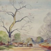 Landscape with Wagon by Alfred Colby Hockings
